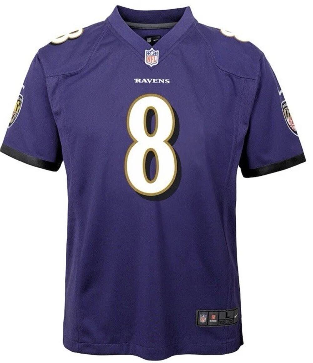NWT Baltimore Ravens Lamar Jackson Nike Football Game Jersey Youth XL or L $110